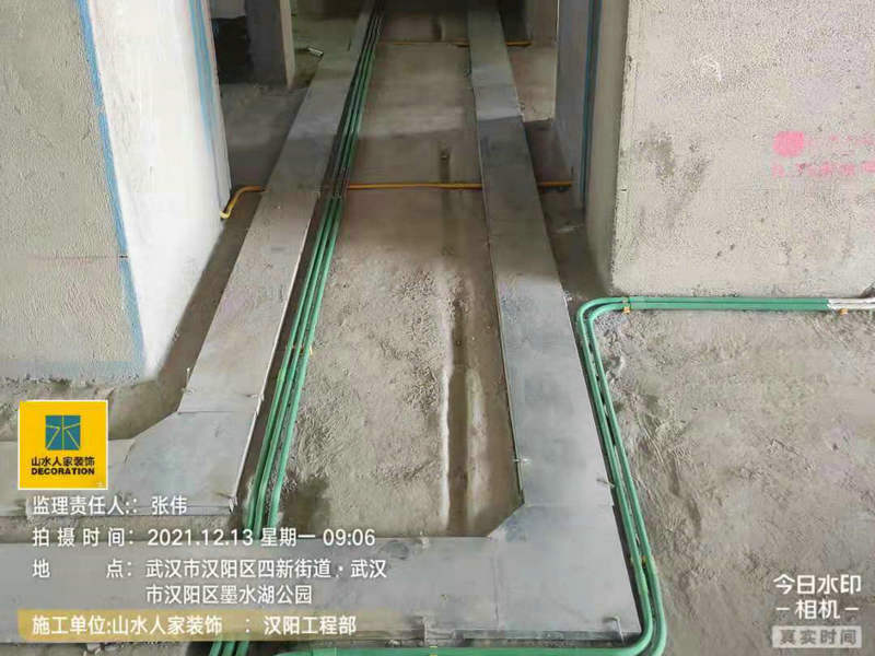 武汉湖畔新居装修工地水电验收