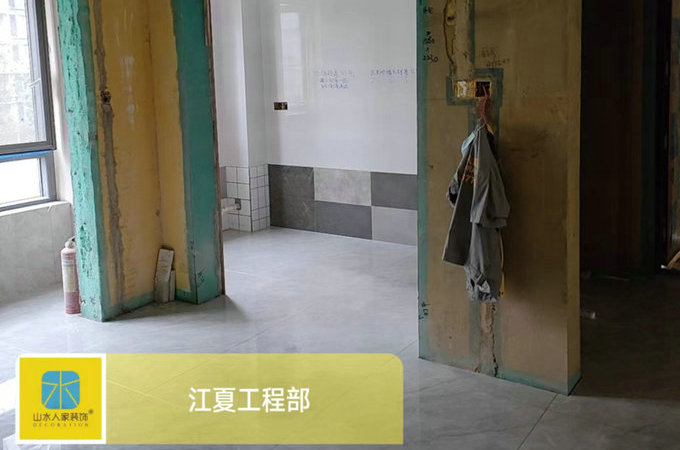 锦上公馆装修工地美缝施工